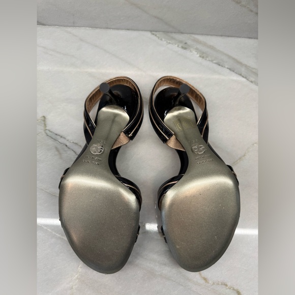 Dolce & Gabbana Heeled Sandals Sandalo Vernice Mordor’s Nero/Cipria Size 35.5 - Picture 5 of 10